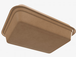 Take-out lunch cardboard box 01 closed Modelo 3D