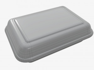 Take-out lunch cardboard box 01 closed Modelo 3D