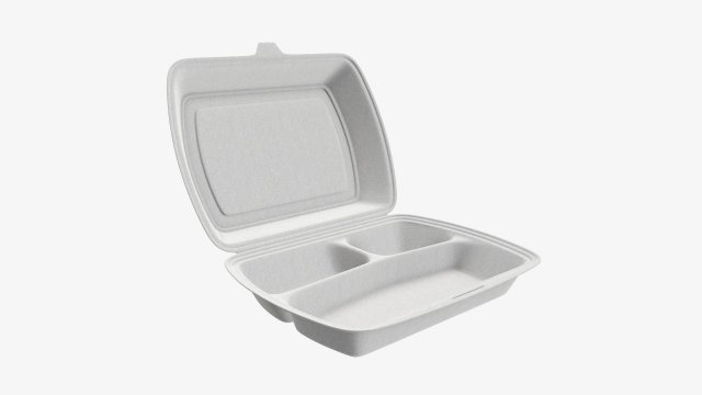 Take-out lunch polystyrene box 02 3D Модель .c4d .max .obj .3ds .fbx .stl .blend 