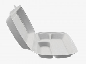Take-out lunch polystyrene box 02 3D Модель