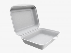 Take-out lunch polystyrene box 03 Modelo 3D