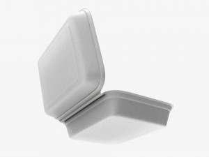 Take-out lunch polystyrene box 03 Model 3D