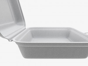 Take-out lunch polystyrene box 03 Model 3D