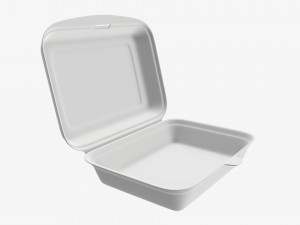 Take-out lunch polystyrene box 03 Model 3D