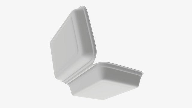 Styrofoam To Go Box Closed 3D Model $29 - .max .obj .c4d .ma