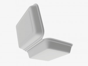 Take-out lunch polystyrene box 03 Model 3D