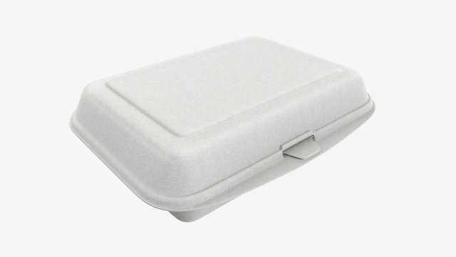 Take-out lunch polystyrene box 03 closed Modelo 3D .c4d .max .obj .3ds .fbx .stl .blend 