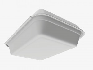 Take-out lunch polystyrene box 03 closed Modelo 3D