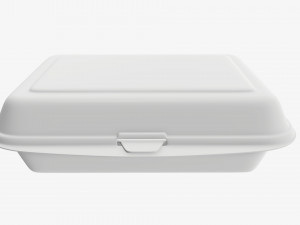 Take-out lunch polystyrene box 03 closed Modelo 3D