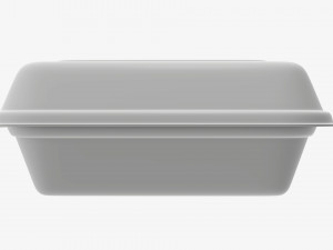Take-out lunch polystyrene box 03 closed Modelo 3D