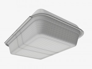 Take-out lunch polystyrene box 03 closed Modelo 3D