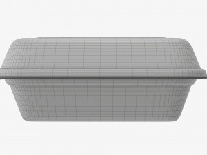 Take-out lunch polystyrene box 03 closed Modelo 3D