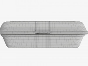 Take-out lunch polystyrene box 03 closed Modelo 3D