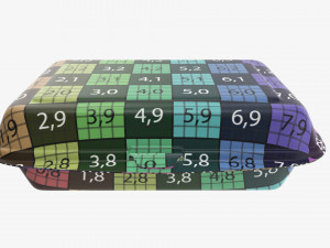 Take-out lunch polystyrene box 03 closed Modelo 3D