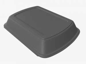 Take-out lunch polystyrene box 04 closed Modelo 3D