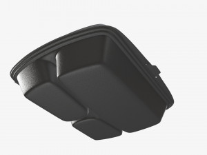 Take-out lunch polystyrene box 04 closed Modelo 3D