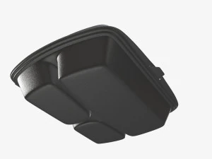 Take-out lunch polystyrene box 04 closed 3D Model