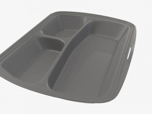 Take-out lunch polystyrene box 04 closed Modelo 3D
