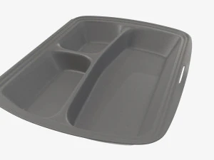 Take-out lunch polystyrene box 04 closed 3D Model