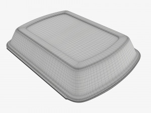 Take-out lunch polystyrene box 04 closed Modelo 3D