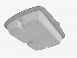 Take-out lunch polystyrene box 04 closed Modelo 3D