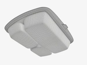 Take-out lunch polystyrene box 04 closed 3D Model