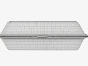 Take-out lunch polystyrene box 04 closed 3D Model
