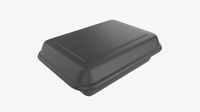 Take-out lunch polystyrene box 05 closed Model 3D .c4d .max .obj .3ds .fbx .stl .blend 