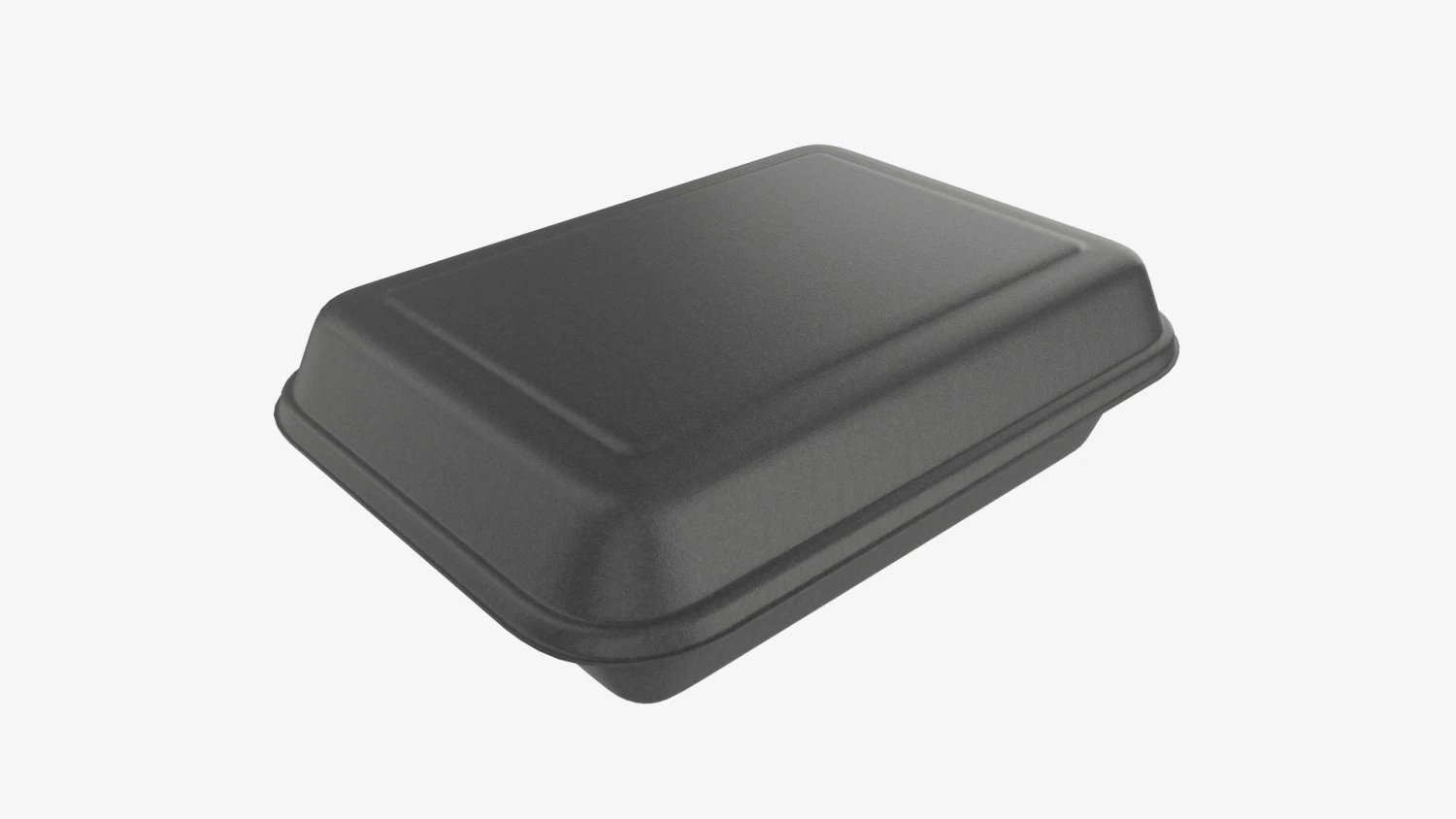 Take-out lunch polystyrene box 05 closed 3D Model .c4d .max .obj .3ds .fbx .stl .blend 