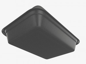 Take-out lunch polystyrene box 05 closed Model 3D