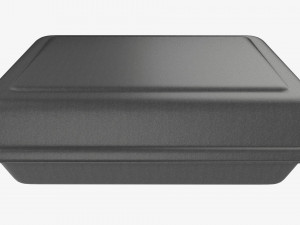 Take-out lunch polystyrene box 05 closed Model 3D
