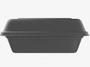 Take-out lunch polystyrene box 05 closed Model 3D
