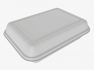 Take-out lunch polystyrene box 05 closed Model 3D