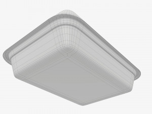 Take-out lunch polystyrene box 05 closed Model 3D