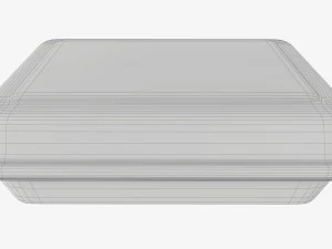 Take-out lunch polystyrene box 05 closed 3D Model