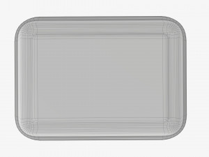 Take-out lunch polystyrene box 05 closed Model 3D