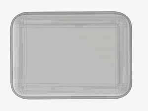 Take-out lunch polystyrene box 05 closed 3D Model