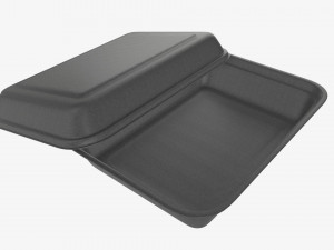 Take-out lunch polystyrene box 06 3D Model