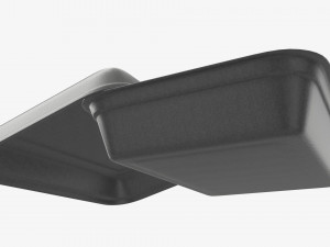 Take-out lunch polystyrene box 06 3D Model