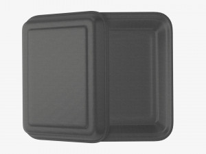 Take-out lunch polystyrene box 06 3D Model