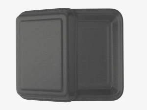 Take-out lunch polystyrene box 06 3D Model