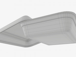 Take-out lunch polystyrene box 06 3D Model