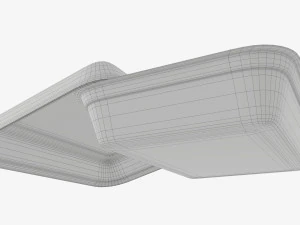 Take-out lunch polystyrene box 06 3D Model