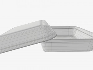 Take-out lunch polystyrene box 06 3D Model