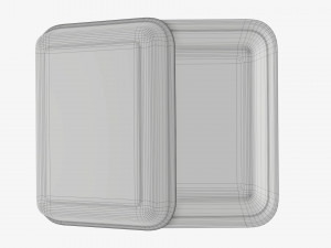 Take-out lunch polystyrene box 06 3D Model