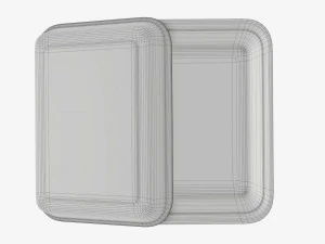 Take-out lunch polystyrene box 06 3D Model