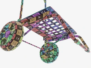 ユーティリティ折りたたみカート 3Dモデル