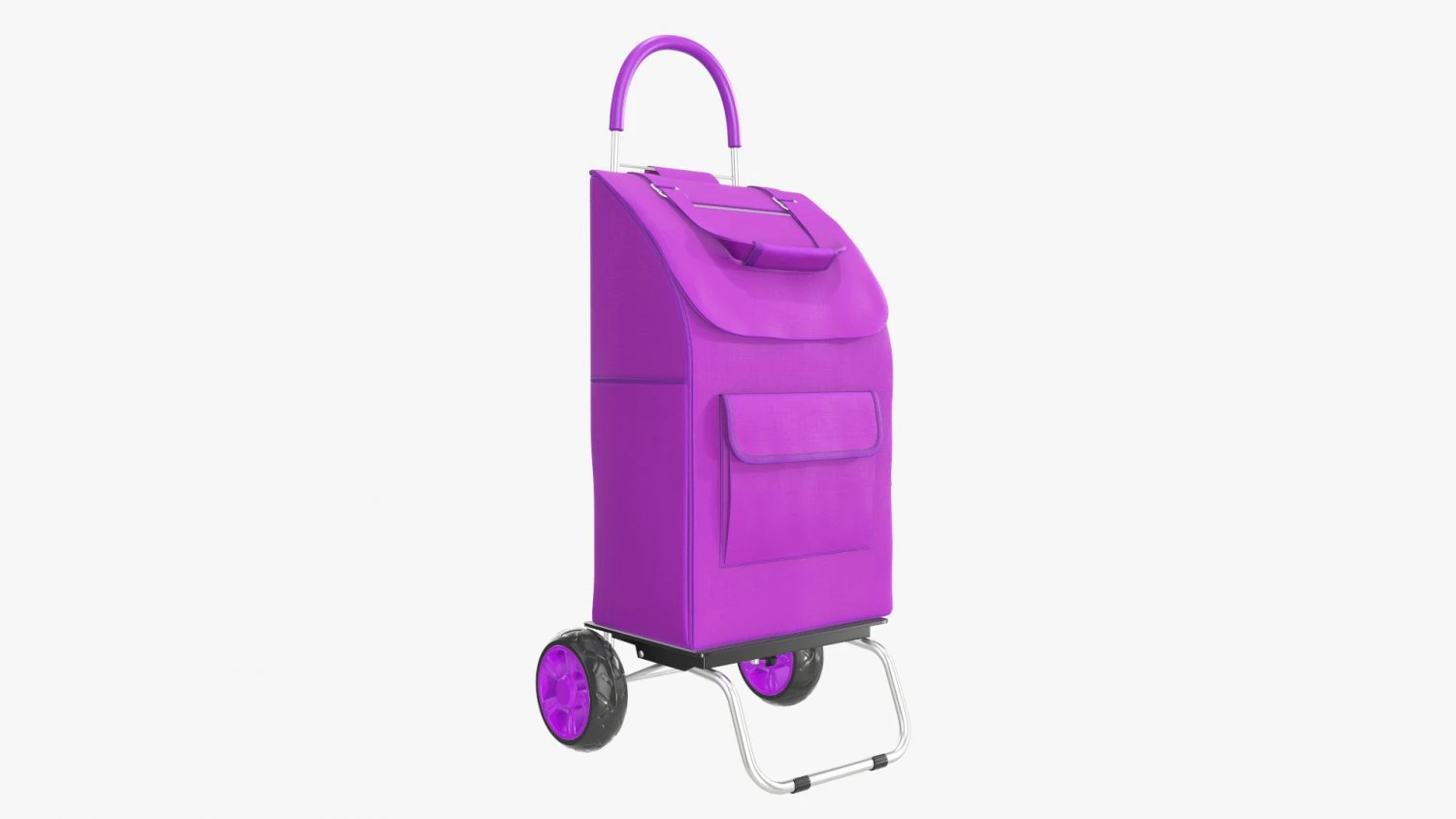 Utility foldable cart with bag 3D Model .c4d .max .obj .3ds .fbx .stl .blend 