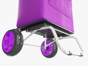 Utility foldable cart with bag 3D Model