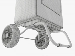 Utility foldable cart with bag 3D Model